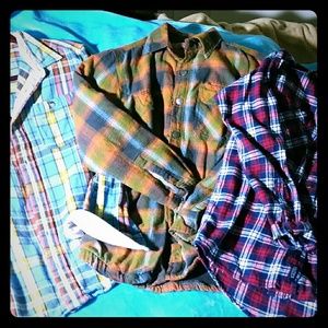 Bundle of 3 men's medium flannel shirts